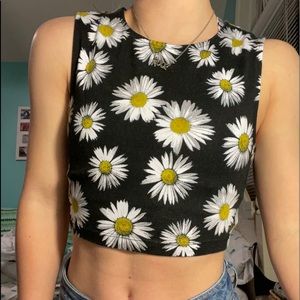 Cute Daisy Zip Up Top